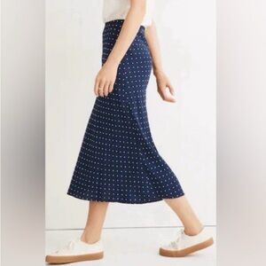 Madewell Midi Slip Skirt in Polka Dot size 4